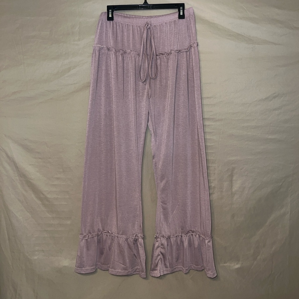 Ruffled Wide Leg Pant